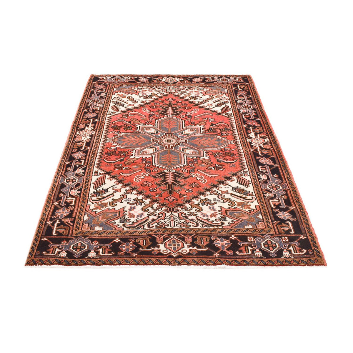 Tapis persan - Nomadic - 205 x 156 cm - rouge clair