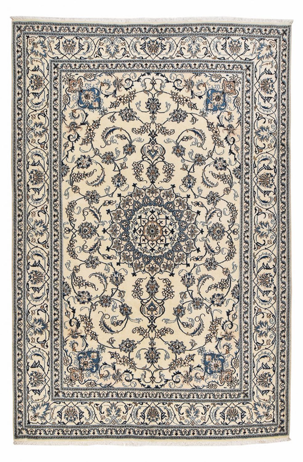 Tapis persan - Nain - 295 x 194 cm - beige