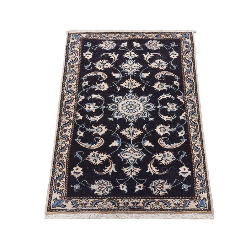 Tapis persan - Nain - 138 x 67 cm - bleu foncé