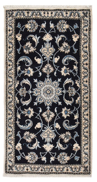 Tapis persan - Nain - 132 x 72 cm - bleu foncé