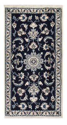 Tapis persan - Nain - 133 x 70 cm - bleu foncé
