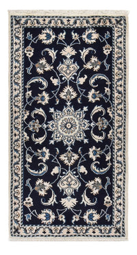 Tapis persan - Nain - 133 x 70 cm - bleu foncé