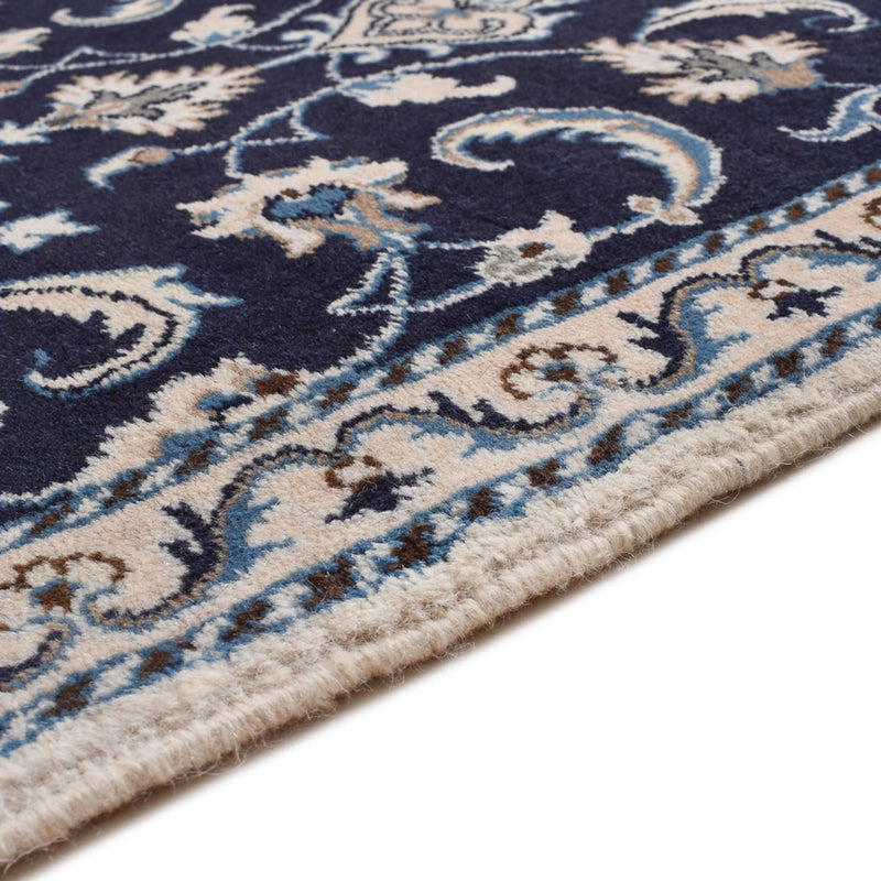 Tapis persan - Nain - 133 x 70 cm - bleu foncé