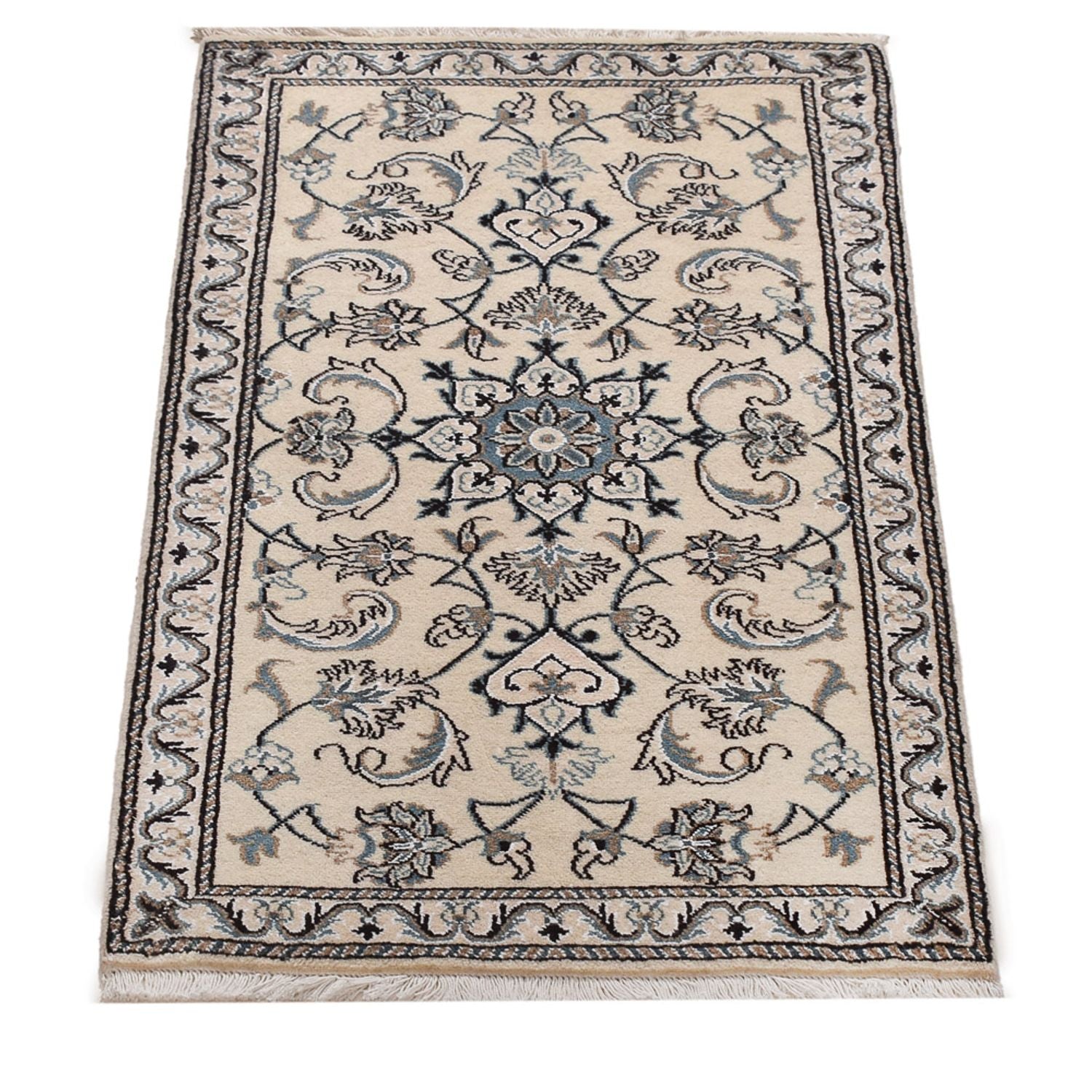 Tapis persan - Nain - 138 x 67 cm - crème