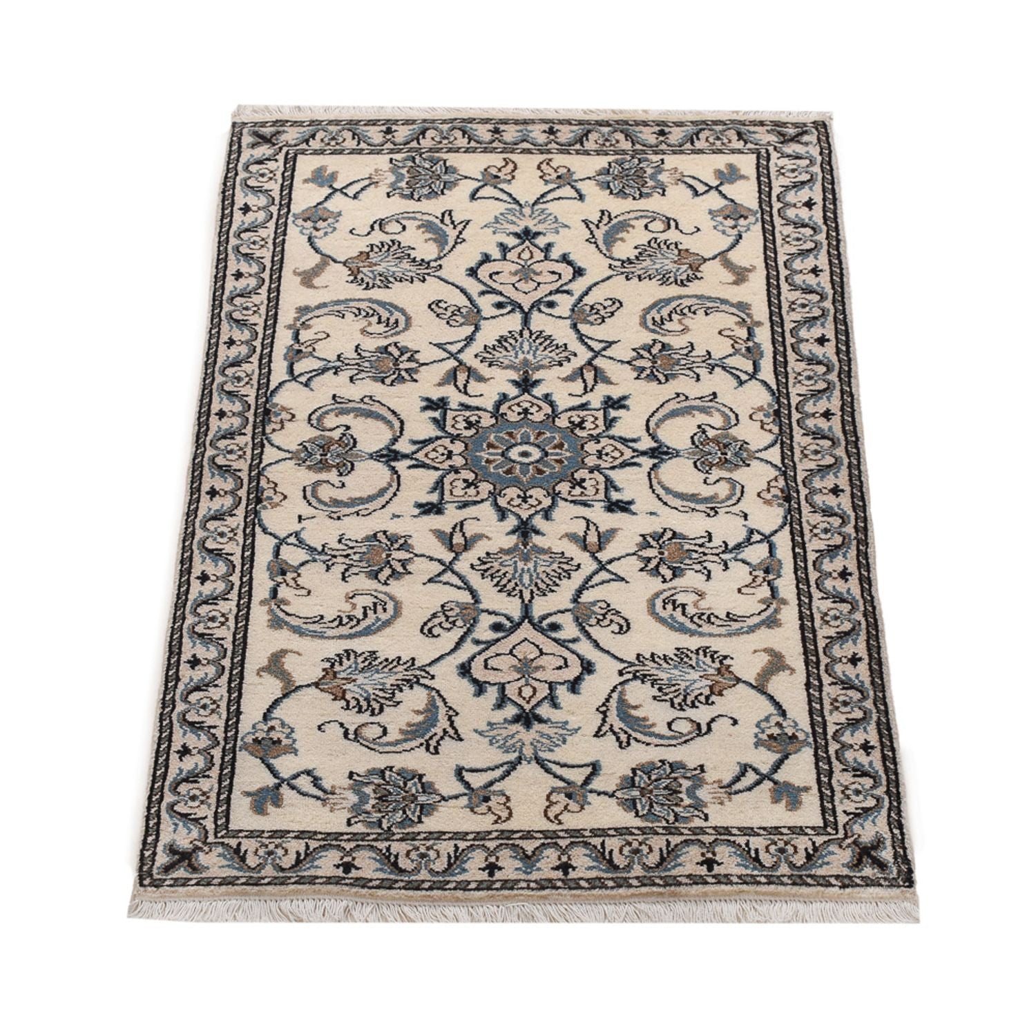 Tapis persan - Nain - 137 x 69 cm - crème