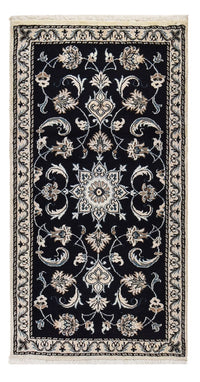 Tapis persan - Nain - 135 x 69 cm - bleu foncé