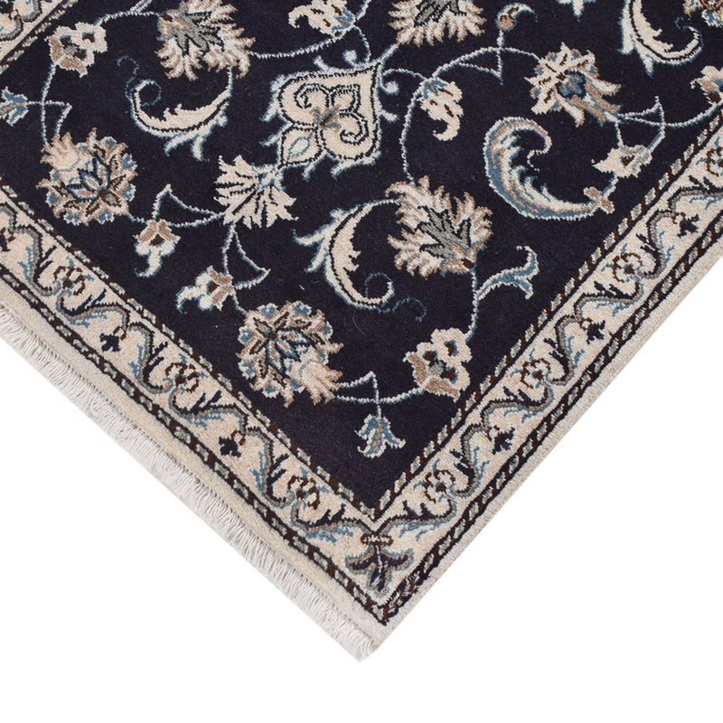 Tapis persan - Nain - 135 x 69 cm - bleu foncé