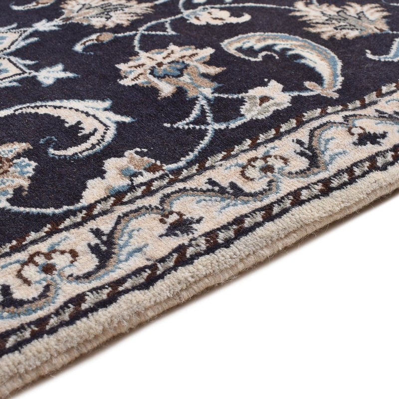 Tapis persan - Nain - 135 x 69 cm - bleu foncé