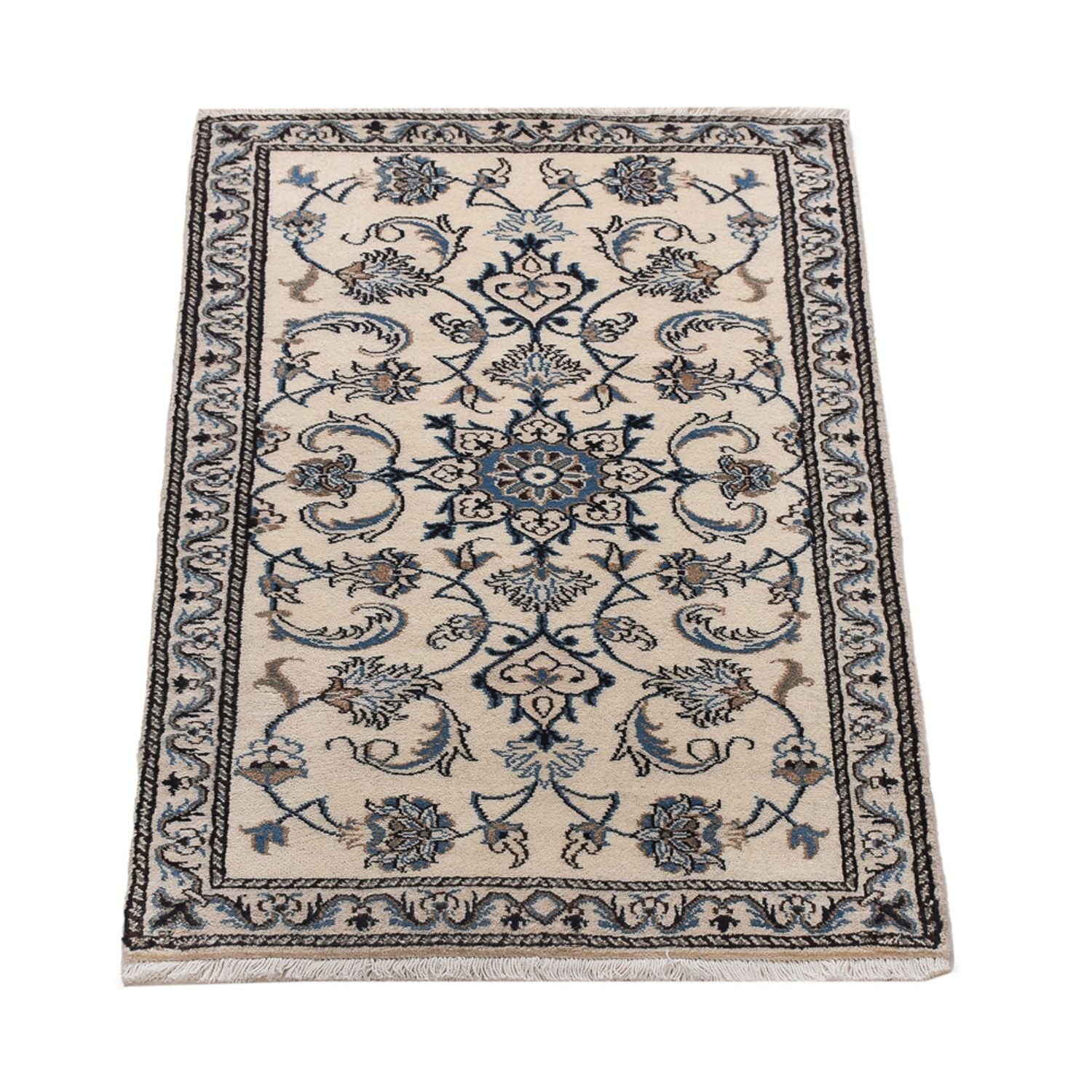 Tapis persan - Nain - 136 x 68 cm - crème