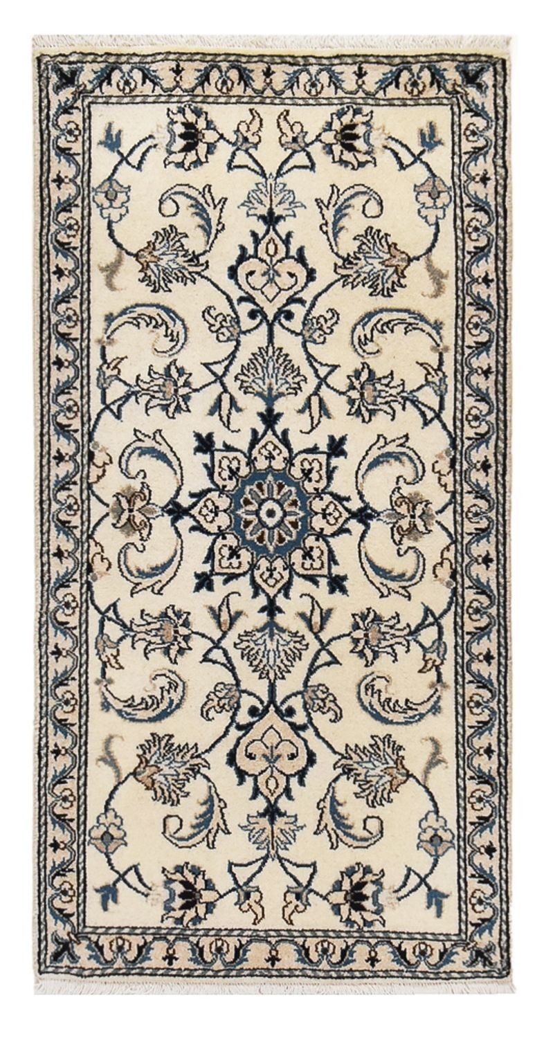 Tapis persan - Nain - 137 x 69 cm - crème