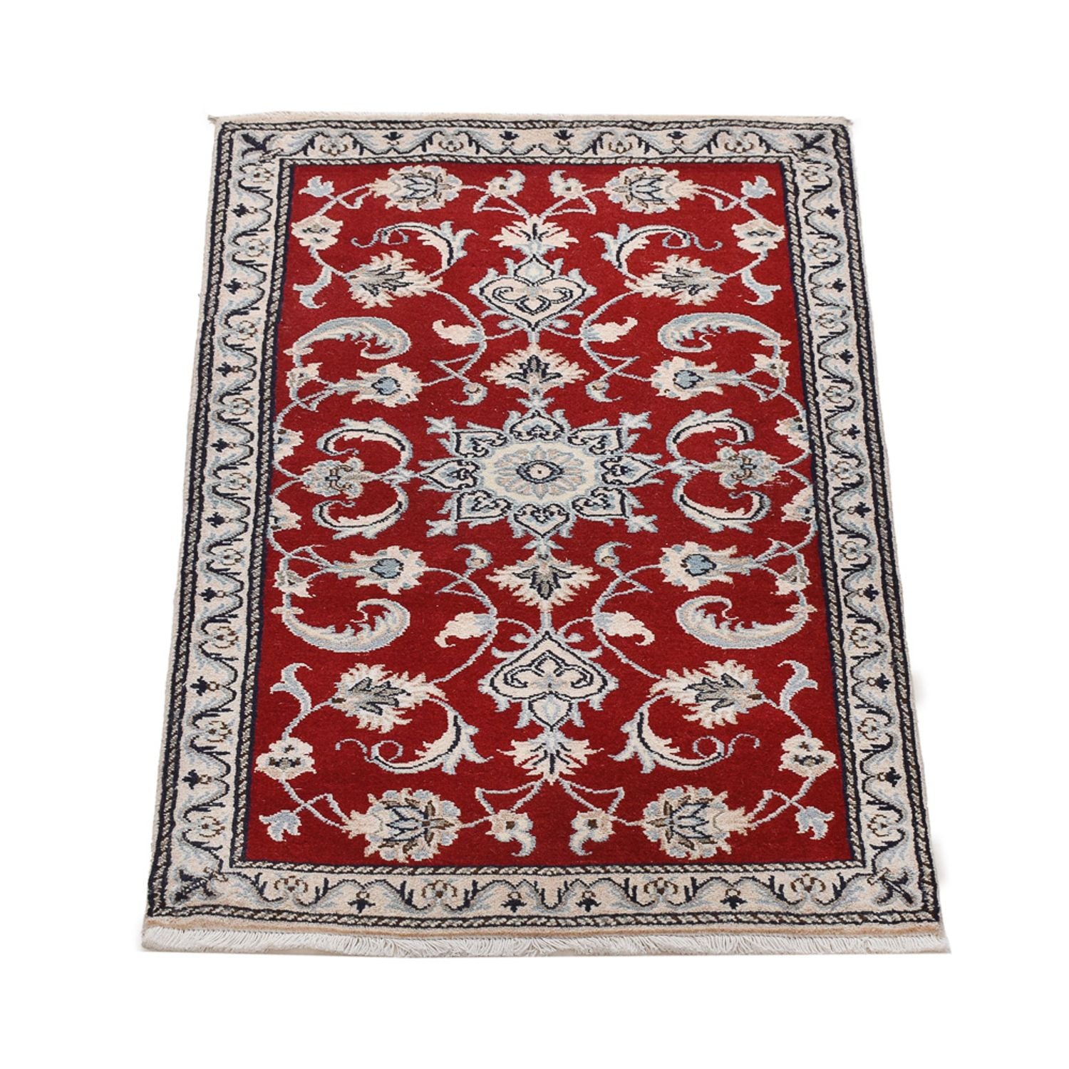 Tapis persan - Nain - 139 x 69 cm - rouge