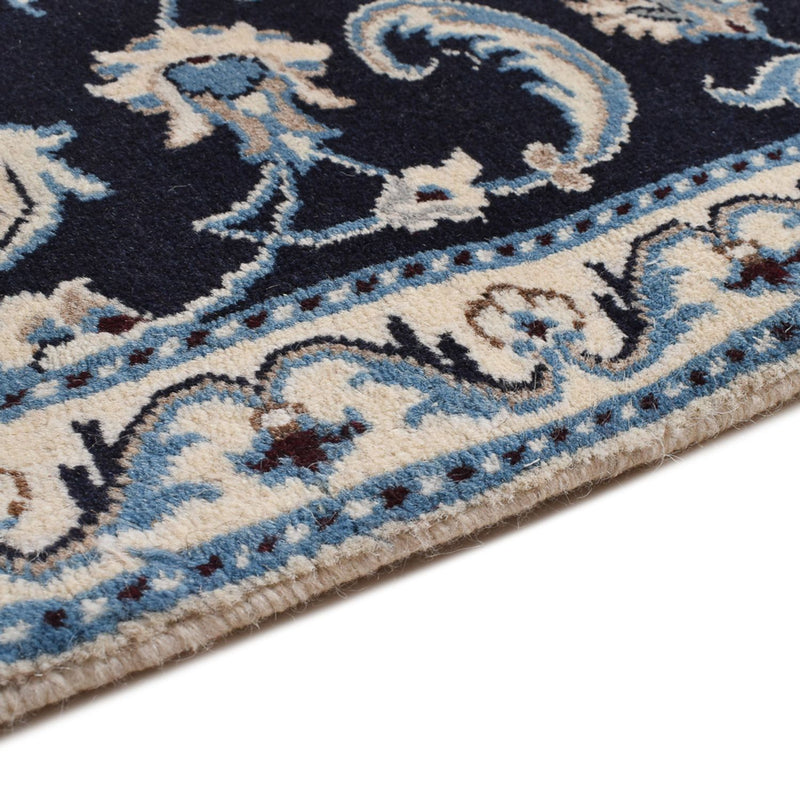Tapis persan - Nain - 134 x 68 cm - bleu foncé