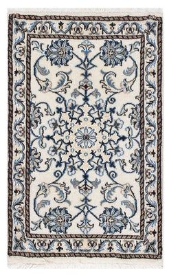 Tapis persan - Nain - 90 x 56 cm - crème