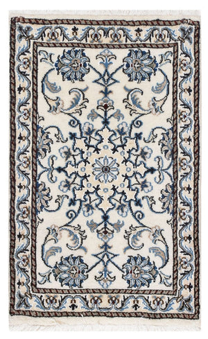 Tapis persan - Nain - 90 x 56 cm - crème