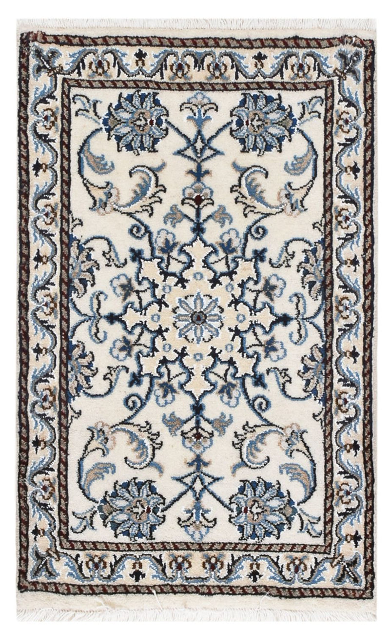 Tapis persan - Nain - 90 x 56 cm - crème