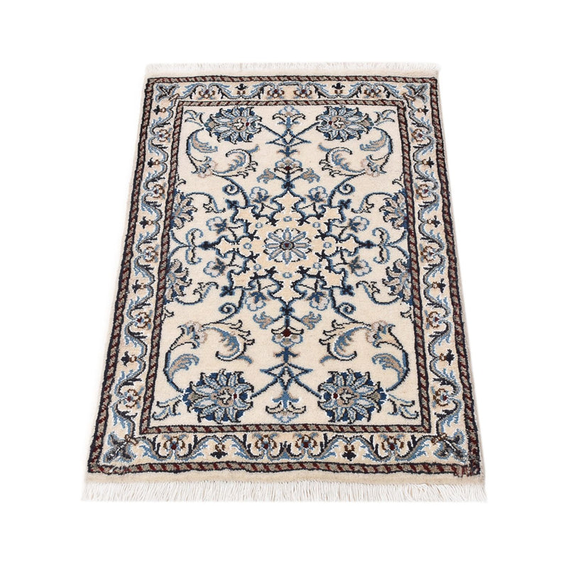 Tapis persan - Nain - 90 x 56 cm - crème