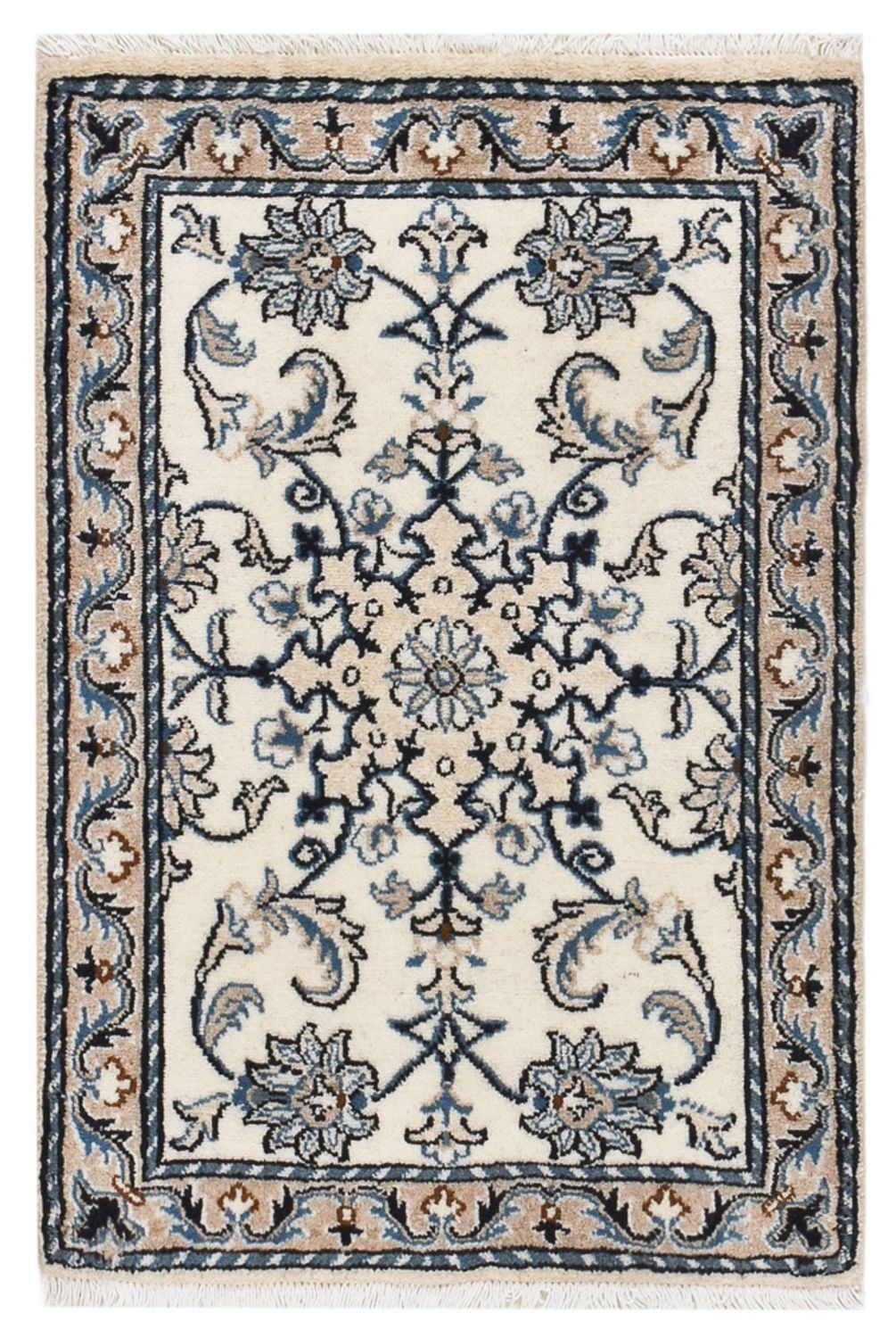 Tapis persan - Nain - 84 x 56 cm - crème