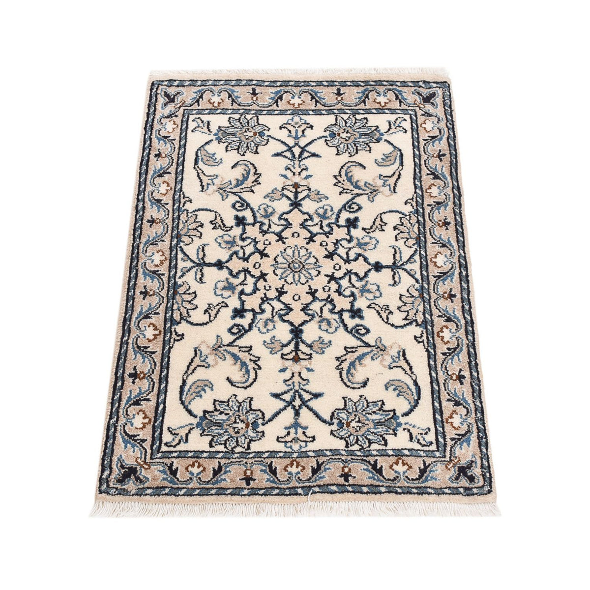 Tapis persan - Nain - 84 x 56 cm - crème