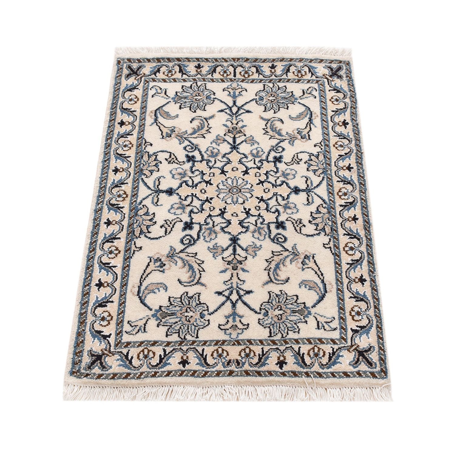 Tapis persan - Nain - 92 x 60 cm - crème