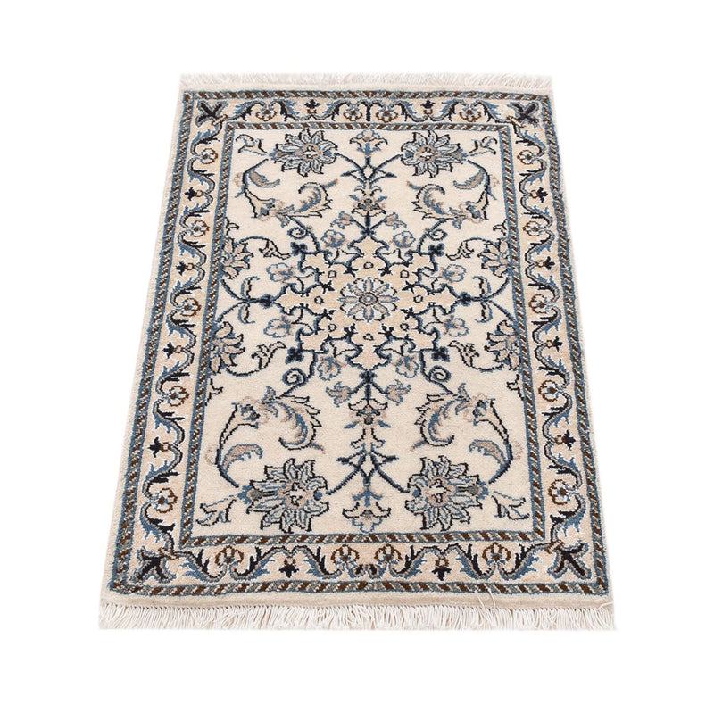 Tapis persan - Nain - 92 x 60 cm - crème