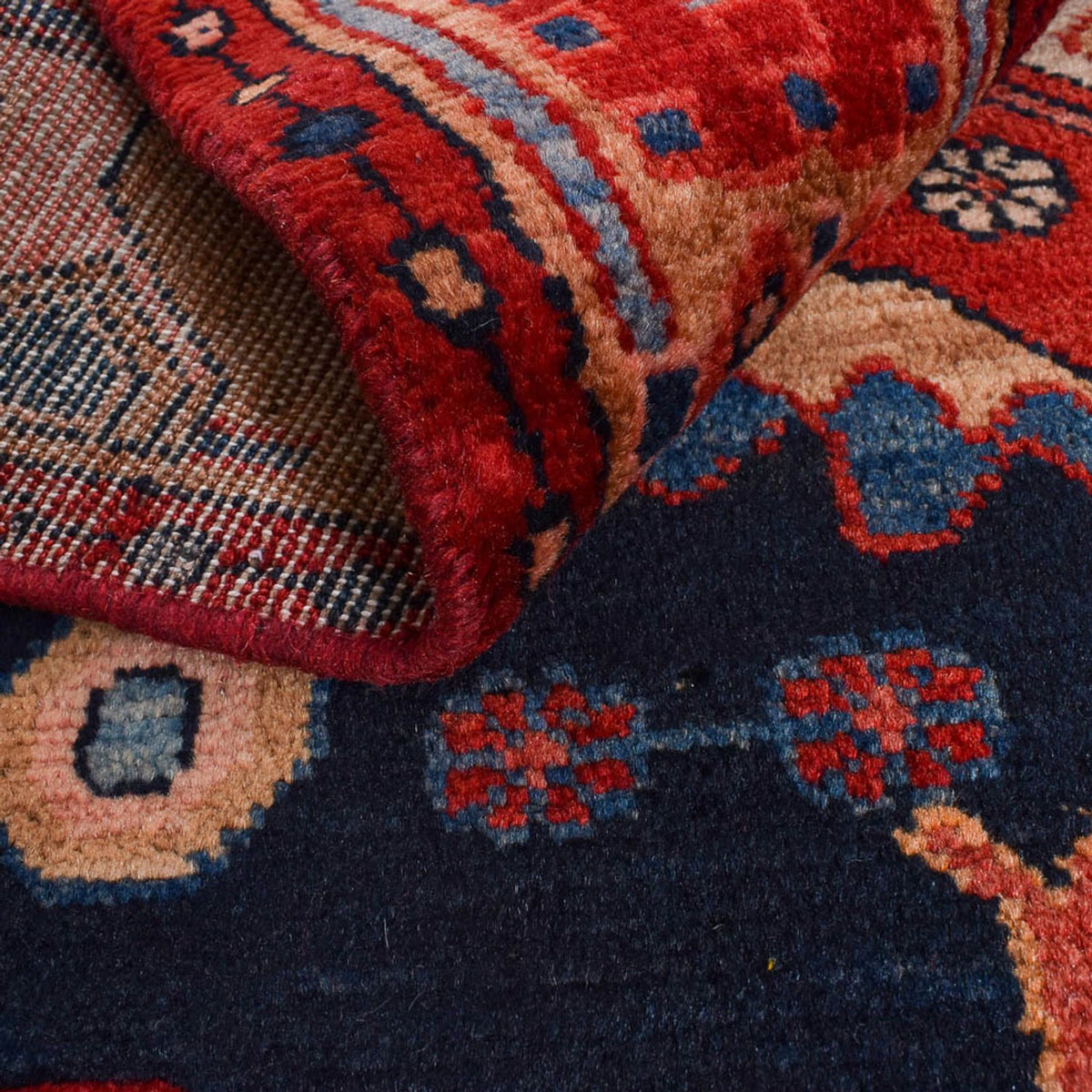 Tapis persan - Nomadic - 191 x 118 cm - bleu foncé