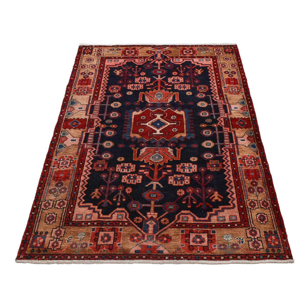 Tapis persan - Nomadic - 191 x 118 cm - bleu foncé