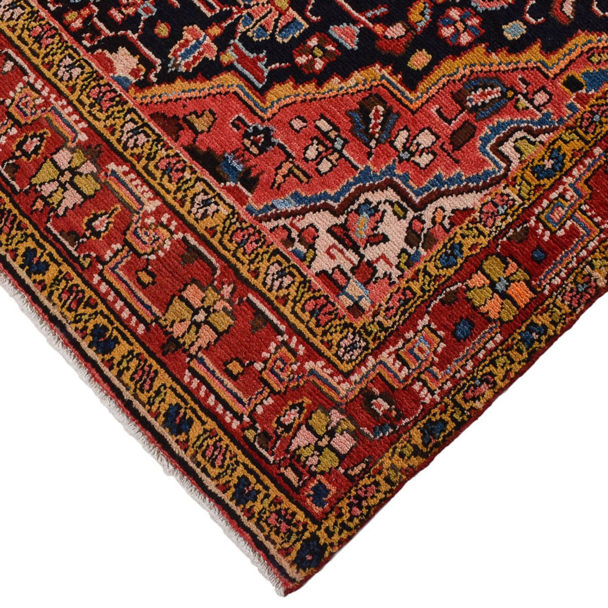 Tapis persan - Nomadic - 226 x 135 cm - bleu foncé