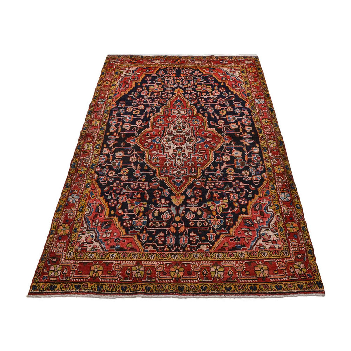 Tapis persan - Nomadic - 226 x 135 cm - bleu foncé
