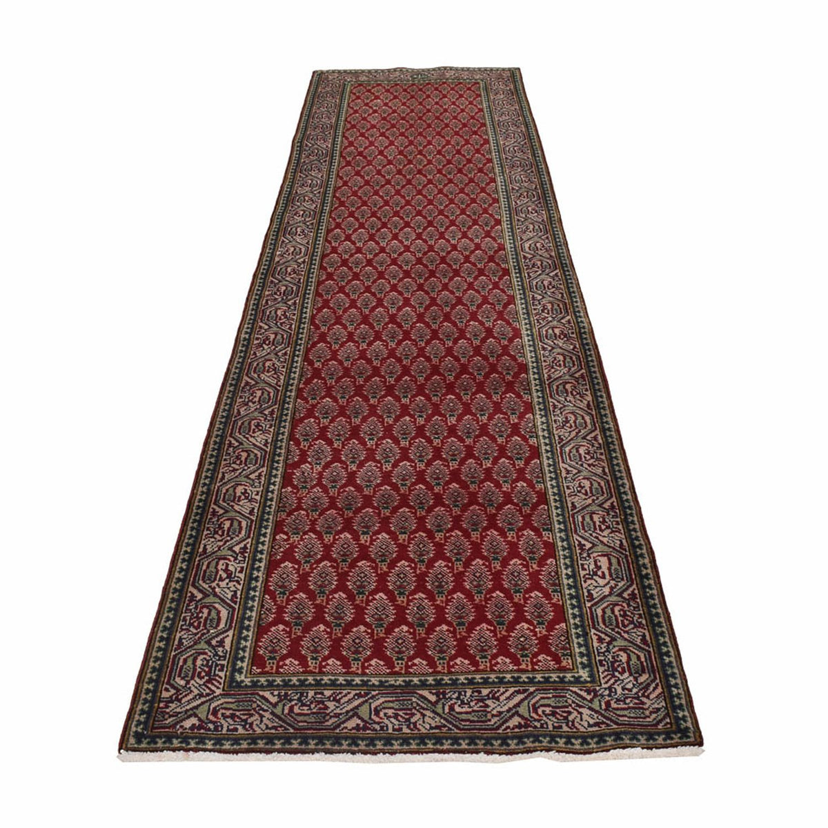 Tapis de couloir Tapis persan - Tabriz - 337 x 83 cm - rouille