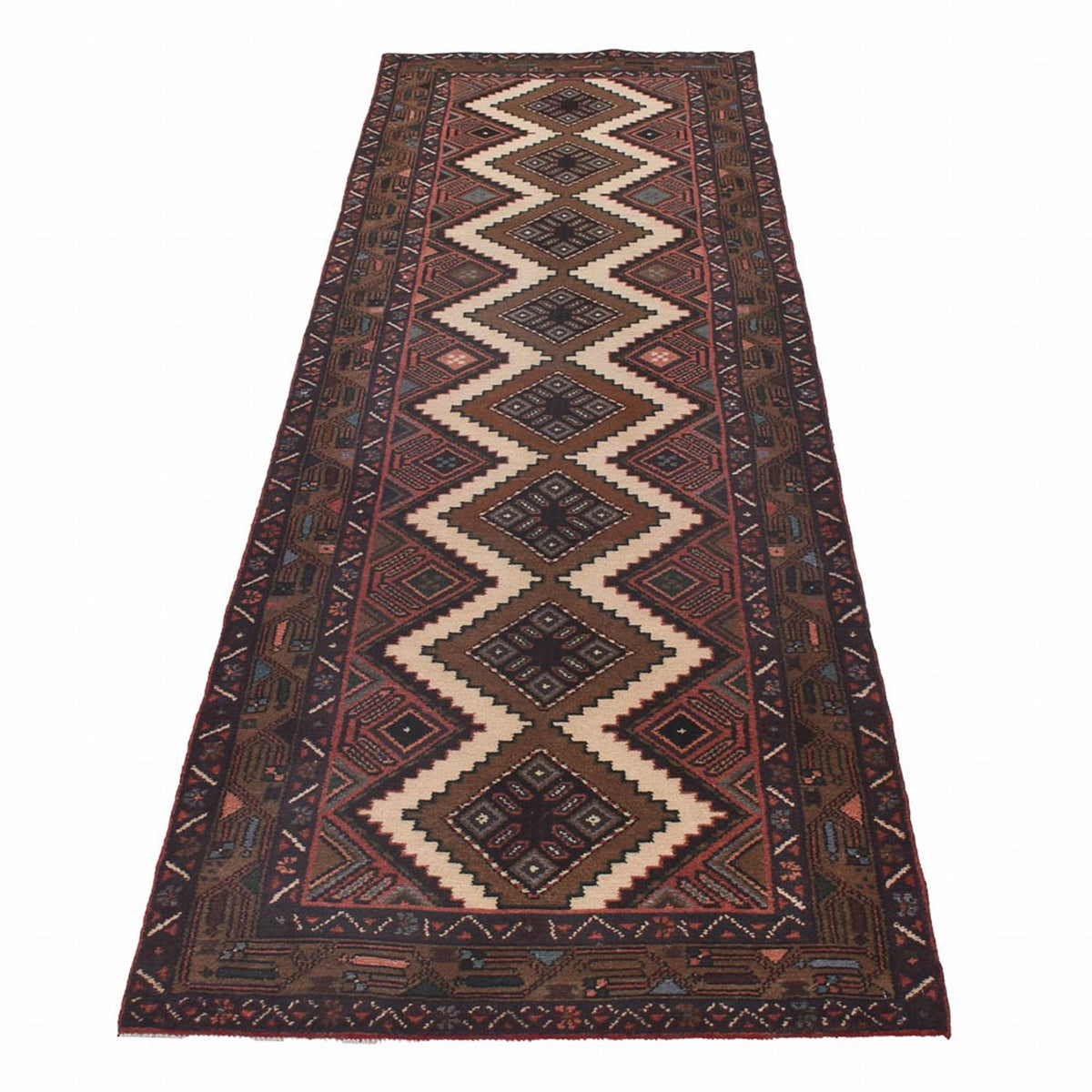 Tapis de couloir Tapis persan - Nomadic - 302 x 80 cm - multicolore