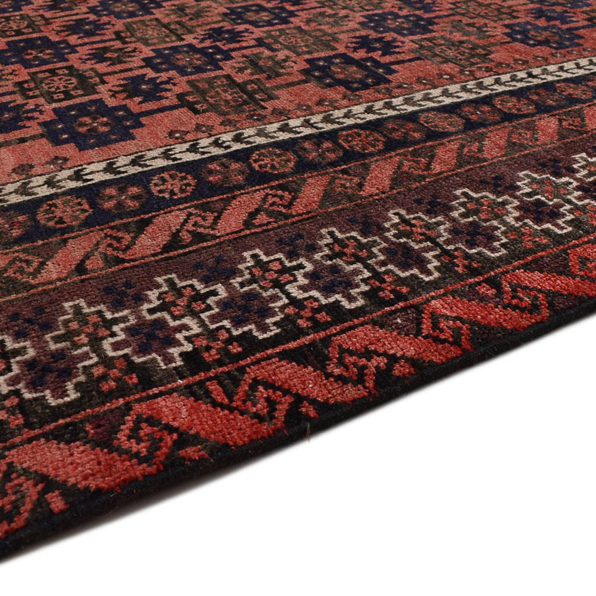 Tapis de couloir Tapis Turkaman - 219 x 114 cm - rouge clair