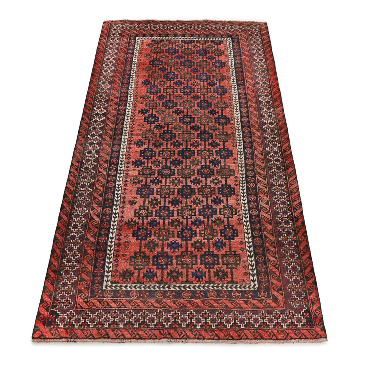 Tapis de couloir Tapis Turkaman - 219 x 114 cm - rouge clair