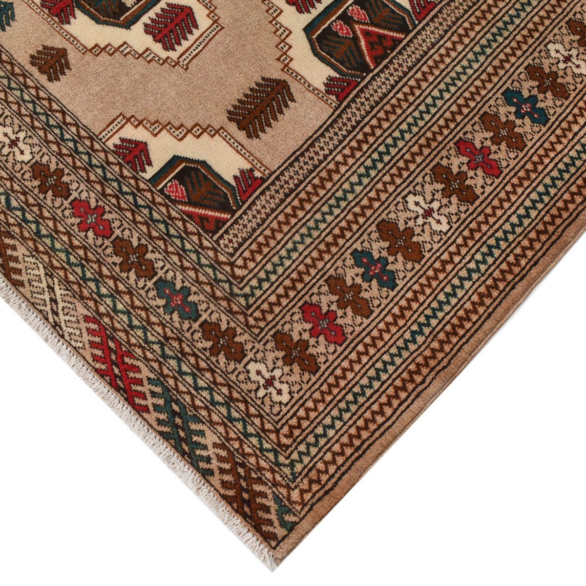 Tapis Turkaman - 199 x 143 cm - multicolore