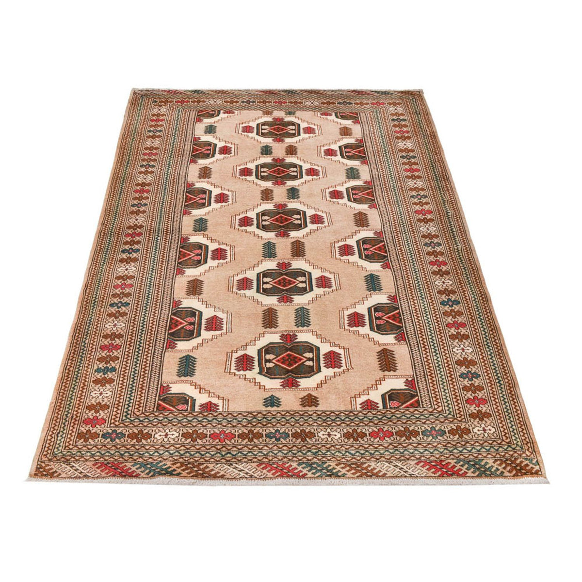 Tapis Turkaman - 199 x 143 cm - multicolore