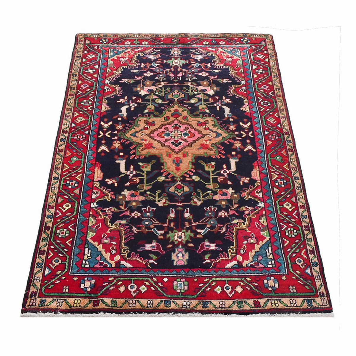 Tapis persan - Nomadic - 180 x 108 cm - bleu foncé