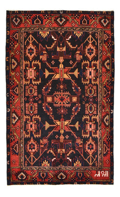 Tapis persan - Nomadic - 207 x 130 cm - bleu foncé
