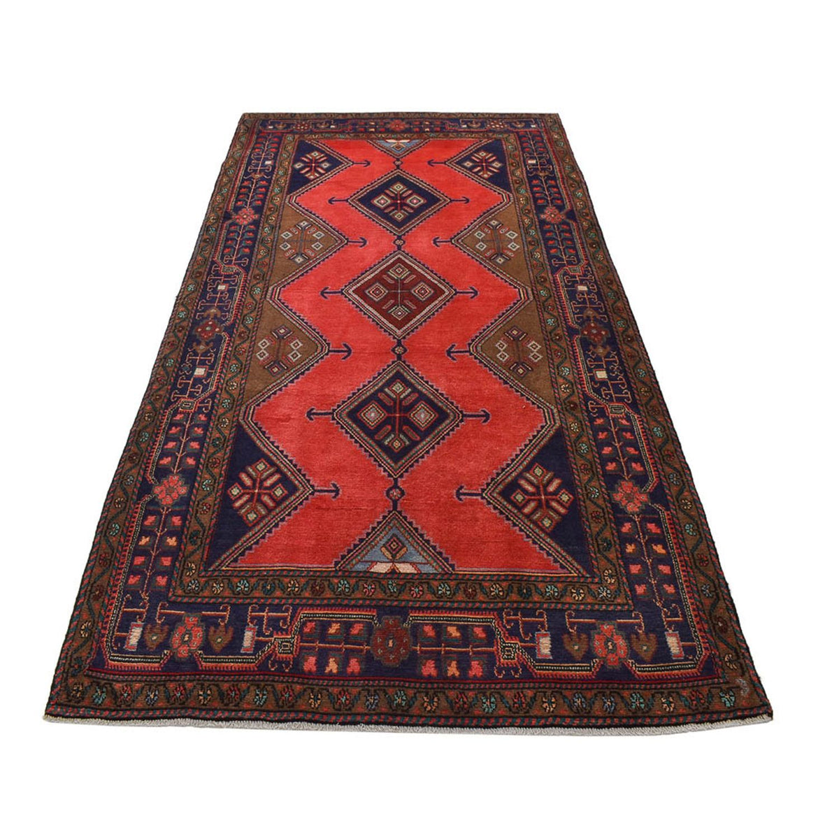 Tapis de couloir Tapis persan - Nomadic - 280 x 147 cm - rouge