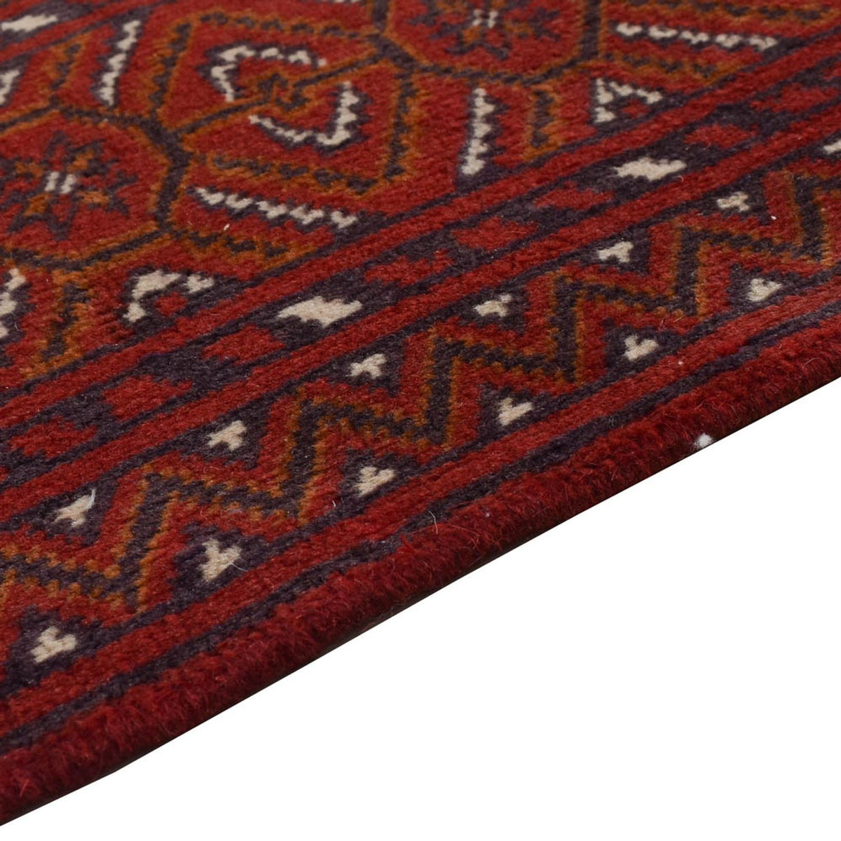 Tapis de couloir Tapis Turkaman - 287 x 102 cm - rouge