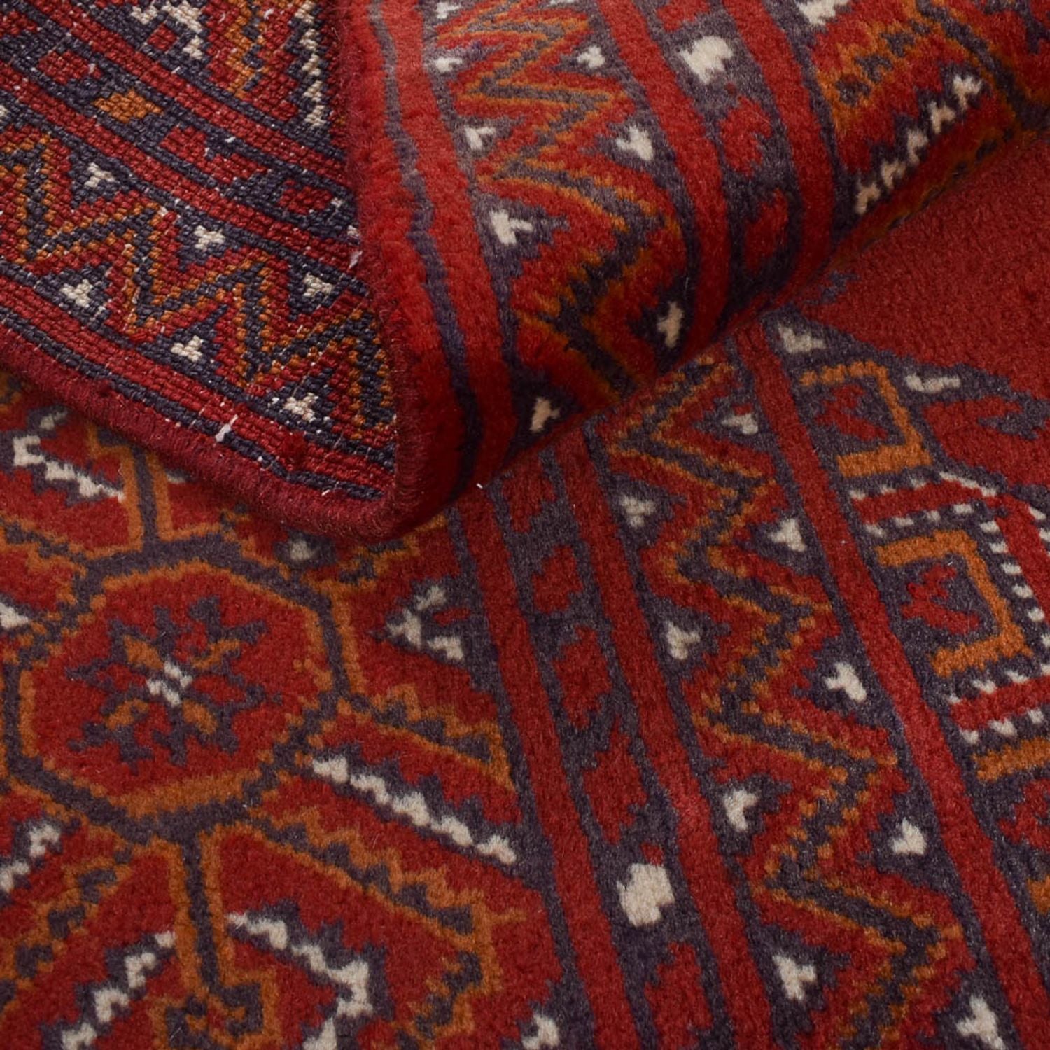 Tapis de couloir Tapis Turkaman - 287 x 102 cm - rouge