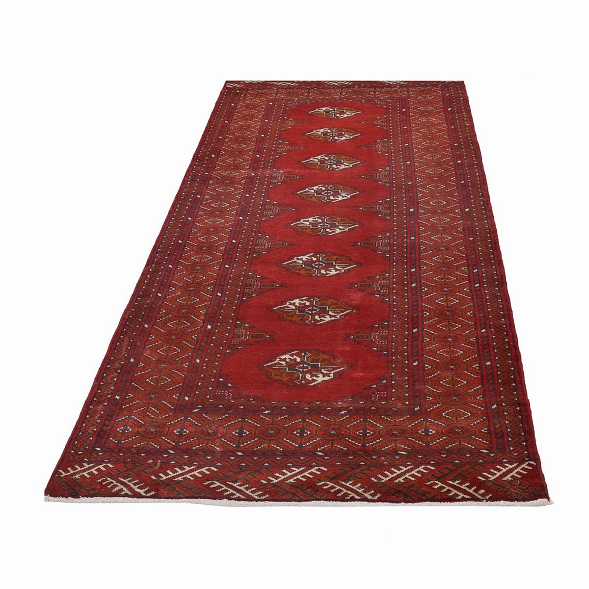 Tapis de couloir Tapis Turkaman - 287 x 102 cm - rouge