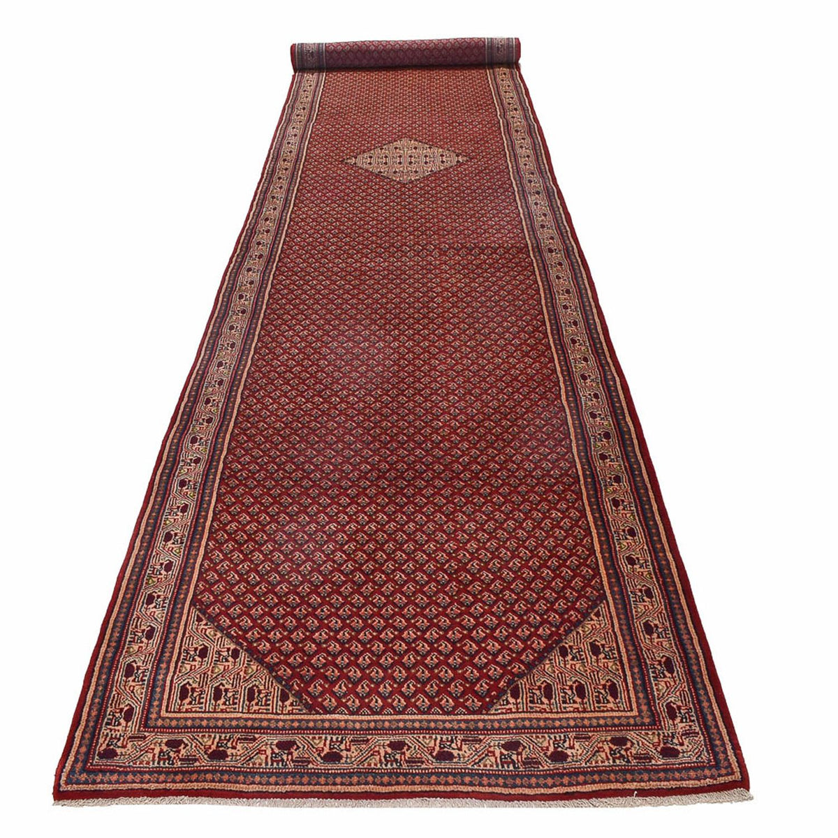 Tapis de couloir Tapis persan - Mir - 523 x 111 cm - rouille