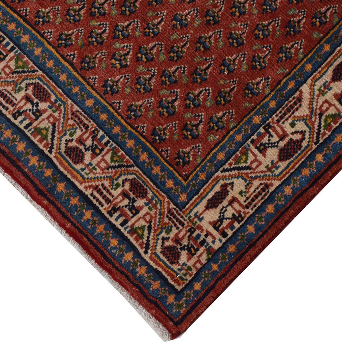 Tapis de couloir Tapis persan - Mir - 302 x 83 cm - rouille