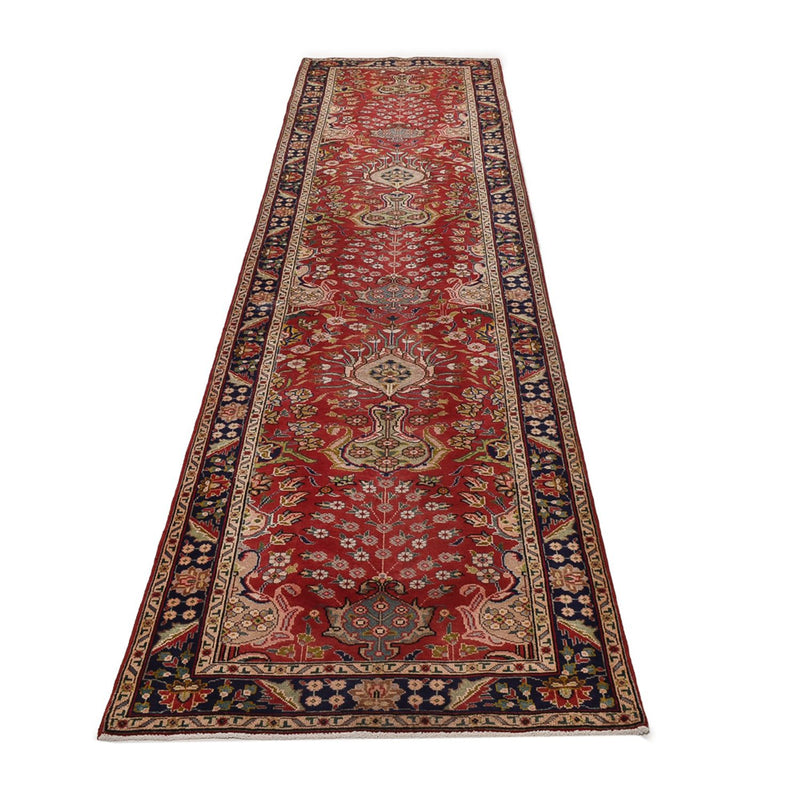 Tapis de couloir Tapis persan - Tabriz - 400 x 92 cm - rouge