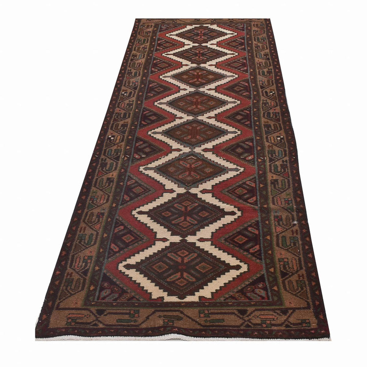 Tapis de couloir Tapis persan - Nomadic - 287 x 78 cm - rouille