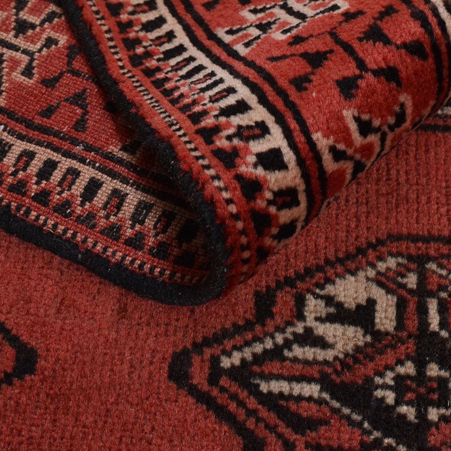 Tapis de couloir Tapis Turkaman - 266 x 97 cm - rouge
