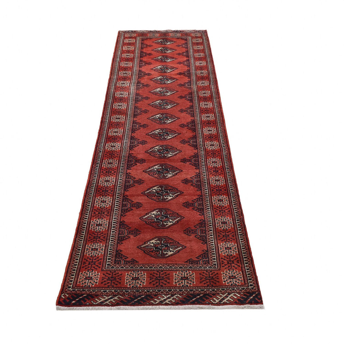 Tapis de couloir Tapis Turkaman - 333 x 96 cm - rouge