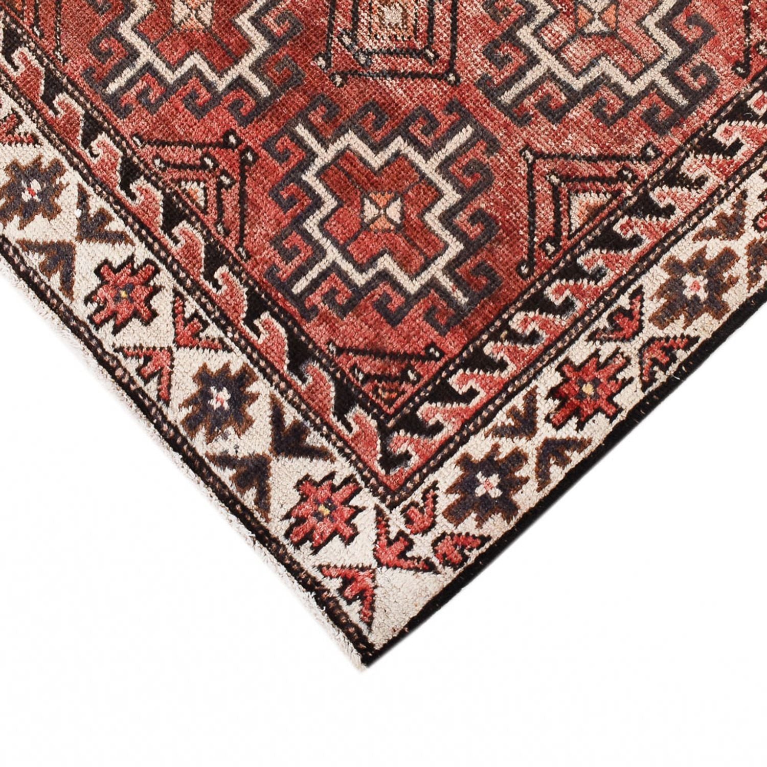 Tapis de couloir Tapis vintage - 194 x 108 cm - rouge