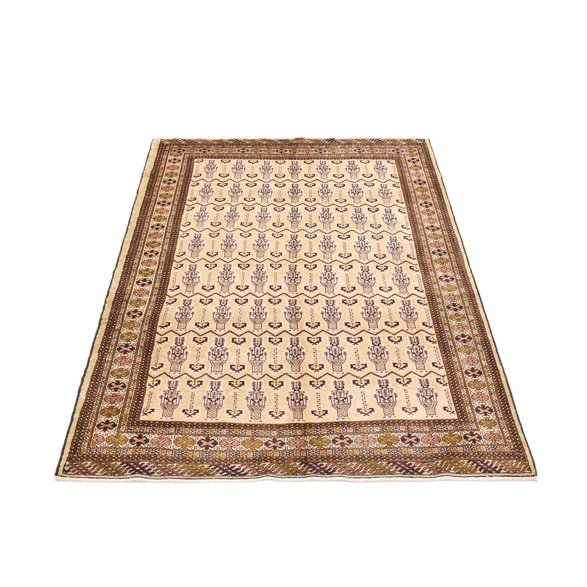 Tapis Turkaman - 213 x 146 cm - beige clair