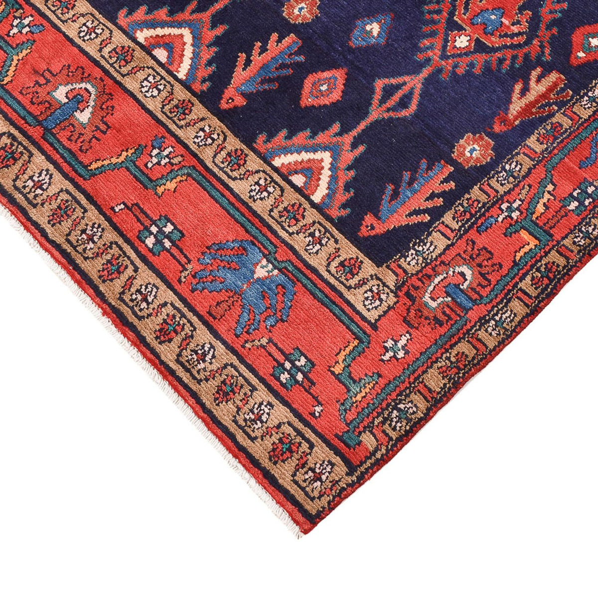 Tapis persan - Nomadic - 250 x 142 cm - bleu foncé