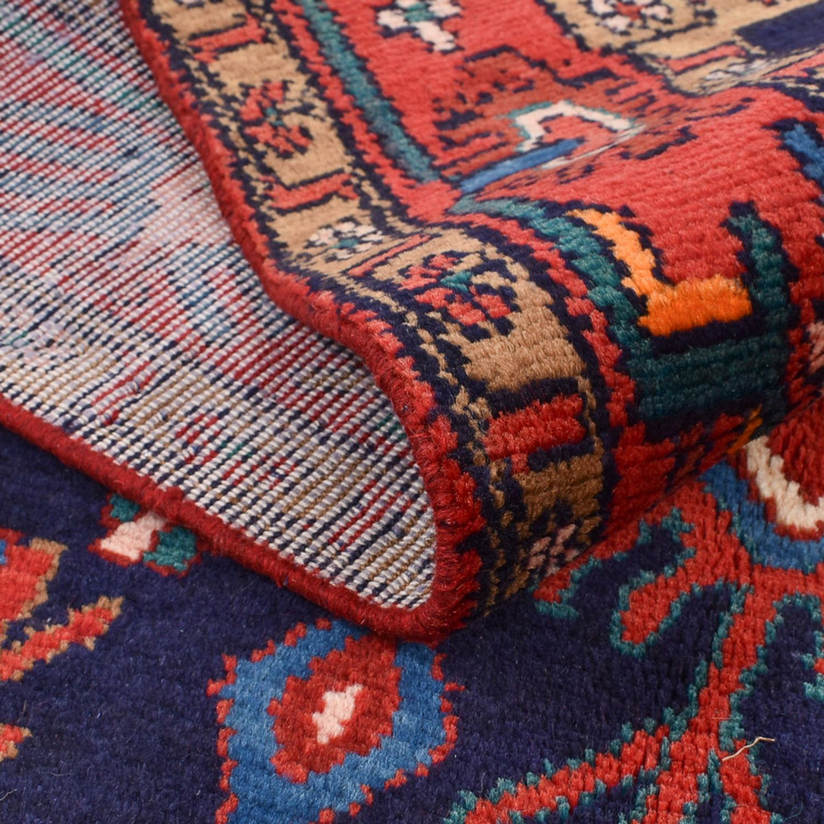 Tapis persan - Nomadic - 250 x 142 cm - bleu foncé